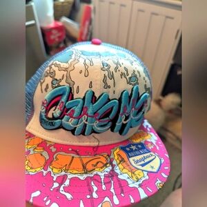 NWT Dim Mak Steve AOkI Cake Me Trucker Design Hat Autographed On Brim